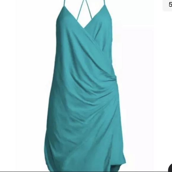 *NWT haute hippie turquoise pool mini dress Sz 6 $295 - Picture 2 of 16